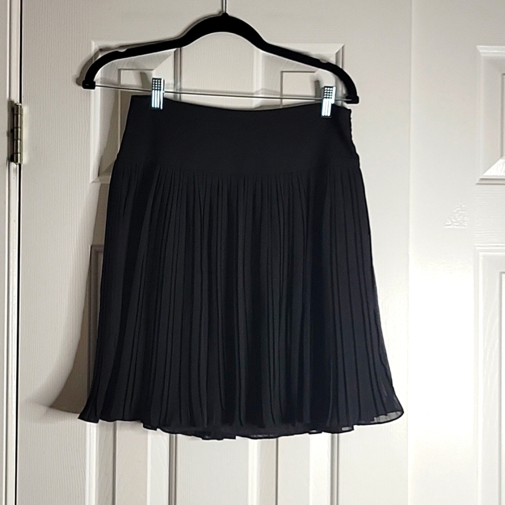 Loft Black Pleated Skirt
